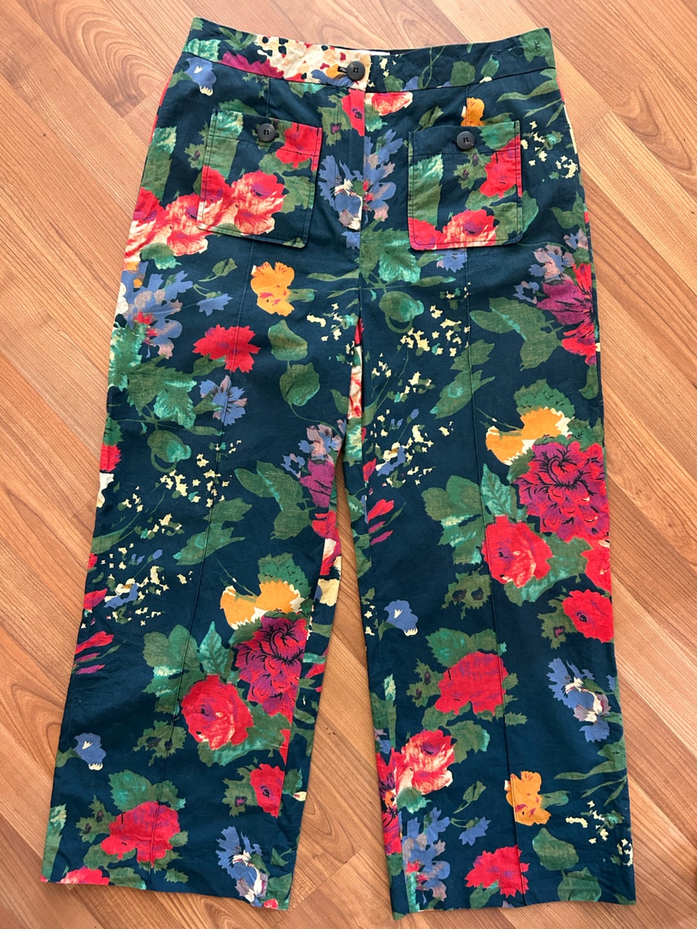 Sezane Emilio Trousers Trianon Floral Print - Sz 40/US 8